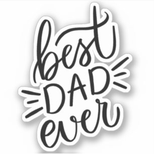 最高のパパ。白黒レタリング父長日 シール