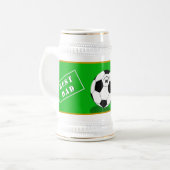 最高のパパ,誕生日，記念日，サッカー ビールジョッキ (正面左)