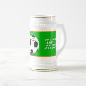 最高のパパ,誕生日，記念日，サッカー ビールジョッキ (正面右)