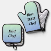 最高のパパ 鍋つかみ&鍋敷きセット (正面/裏面)