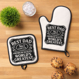 最高のパパ 鍋つかみ&鍋敷きセット