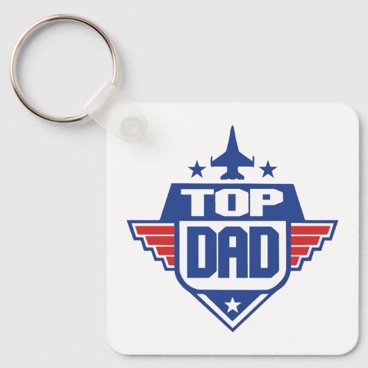 最高のパパ 飛行機 キーホルダー (正面)