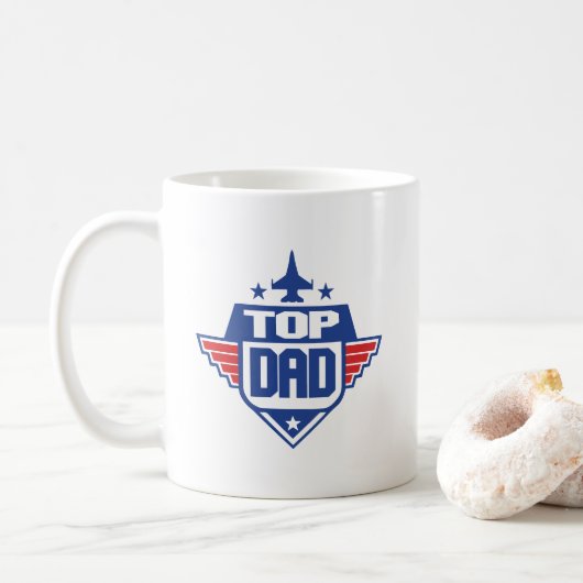 最高のパパ 飛行機 コーヒーマグカップ (ドーナツ)