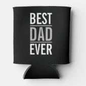 最高のパパ |黒モダン色 缶クーラー (正面)