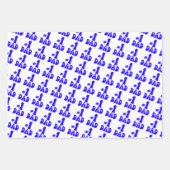 最高のパパ#1パパブルーハート父のD ラッピングペーパーシート (正面2)