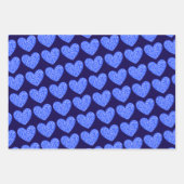 最高のパパ#1パパブルーハート父のD ラッピングペーパーシート (正面)