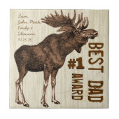 最高のパパ#1パパ賞ヴィンテージムース タイル (正面)