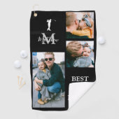 最高のパパ | 3フォトゴパーソナライズされたルフタオル ゴルフタオル (インサイチュ)