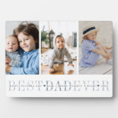 最高のパパ | 3フォトファーザーのデイコラージュ フォトプラーク (正面)
