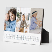 最高のパパ | 3フォトファーザーのデイコラージュ フォトプラーク (側面)