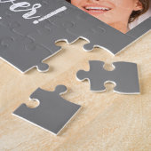 最高のパパ!3枚のカスタム写真 ジグソーパズル (側面)