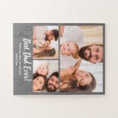 最高のパパ!3枚のカスタム写真 ジグソーパズル (横)