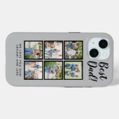 最高のパパ!6フォトコラージュモダンライトグレー Case-Mate iPhoneケース (裏面 (横))