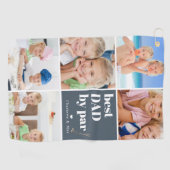 最高のパパ | Photo Collage Father's Day ゴルフタオル (横)