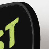 最高のパパbyパーのギフトでブラックのゴルフパパ ピックルボールラケット (左詳細)