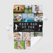 最高のパパBY PAR 12 Photo Collage パーソナライズされた ゴルフタオル (インサイチュ)