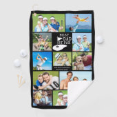 最高のパパBY PAR 12 Photo Collage パーソナライズされた ゴルフタオル (インサイチュ)