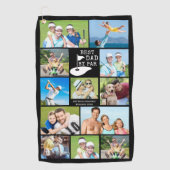 最高のパパBY PAR 12 Photo Collage パーソナライズされた ゴルフタオル (正面)