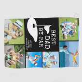 最高のパパBY PAR 6 Photo Collage パーソナライズされた ゴルフタオル (横)