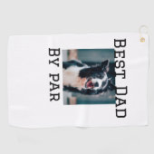 最高のパパby par dog pet photoモダンシンプルphoto ゴルフタオル (横)