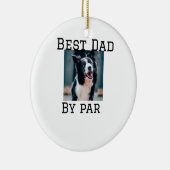 最高のパパby par dog pet photoモダンシンプルphoto セラミックオーナメント (右)