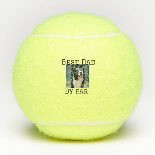 最高のパパby par dog pet photoモダンシンプルphoto テニスボール (正面)