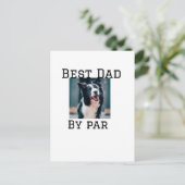 最高のパパby par dog pet photoモダンシンプルphoto ポストカード (スタンド正面)