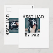 最高のパパby par dog pet photoモダンシンプルphoto ポストカード (正面/裏面)