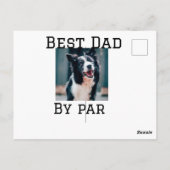最高のパパby par dog pet photoモダンシンプルphoto ポストカード (裏面)