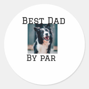 最高のパパby par dog pet photoモダンシンプルphoto ラウンドシール