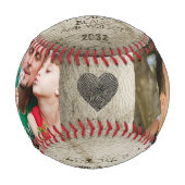 最高のパパDIYカスタム2フォトコラージュキープサケ 野球ボール (正面)