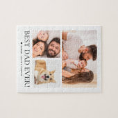 最高のパパEverカスタム Photos Father's Day Collage ジグソーパズル (横)