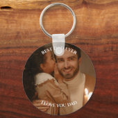 最高のパパEverカスタムPhoto I love your father's Day キーホルダー (正面)