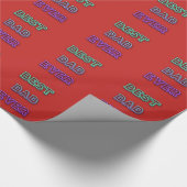 最高のパパEVERギフトラップ(父の日 – 誕生日) ラッピングペーパー (角)