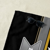 最高のパパEVERゴルフボールON BLACK ビーチタオル (インサイチュ)