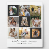 最高のパパEverスクリプトパパフォトグリッド9写真ギフト フォトプラーク (正面)