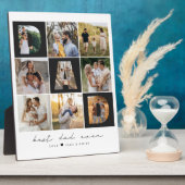 最高のパパEverスクリプトパパフォトグリッド9写真ギフト フォトプラーク (側面)