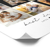 最高のパパEverスクリプトパパフォトグリッド9写真ギフト ポスター (角)