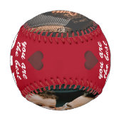 最高のパパEverハート父の日2写真 野球ボール (裏面)