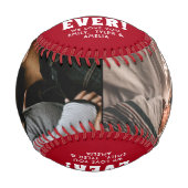 最高のパパEverハート父の日2写真 野球ボール (正面)