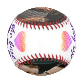 最高のパパEverハート父2家族写真 野球ボール (裏面)