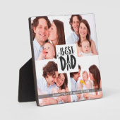 最高のパパEverパーソナライズされた 4写真大学ギフト フォトプラーク (正面)