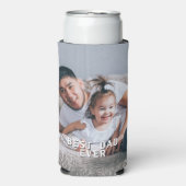 最高のパパEverパーソナライズされた Photo Slim スリム缶クーラー (Seltzer正面)