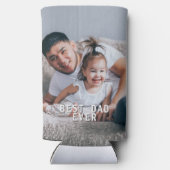 最高のパパEverパーソナライズされた Photo Slim スリム缶クーラー (裏面)