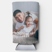 最高のパパEverパーソナライズされた Photo Slim スリム缶クーラー (正面)