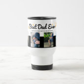 最高のパパEVERフォトコラージュ父の日のカスタム トラベルマグ (中央)