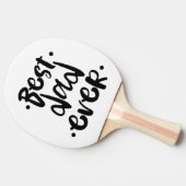 最高のパパEverブラックタイポグラフィカスタムフォトバック 卓球ラケット (横)