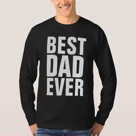 最高のパパEVERブラックTシャツ Tシャツ (正面)