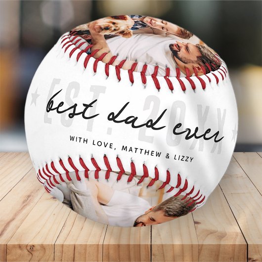 最高のパパEverモダン Athletic 3写真父の日 野球ボール