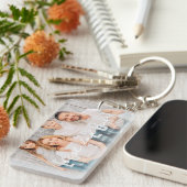 最高のパパEverモダン Athletic Photo Father's Day キーホルダー (正面右)